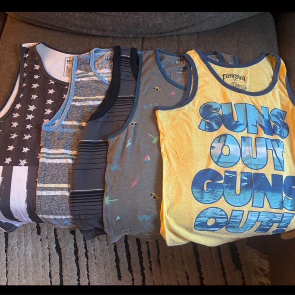 Fifth Sun Yellow Tank Top Casual Graphic Design